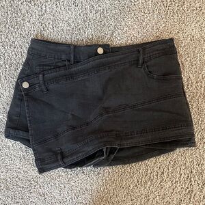 Women's Black Denim Shorts